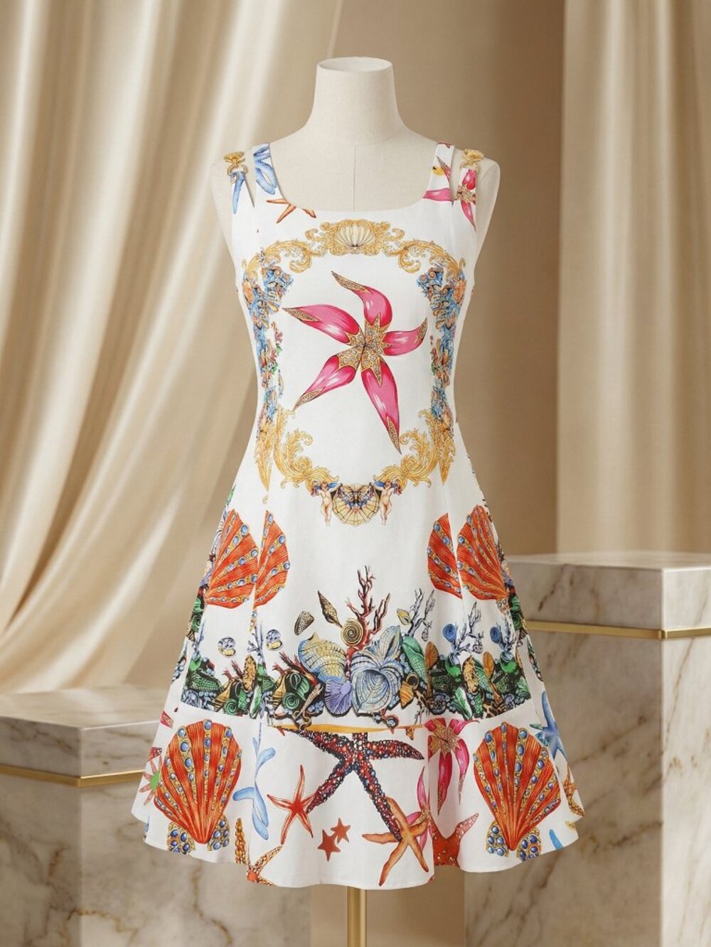👑🪸🦪Stunning Luxury Runway Designer Baroque Cocktail Party Prom Wedding Dress